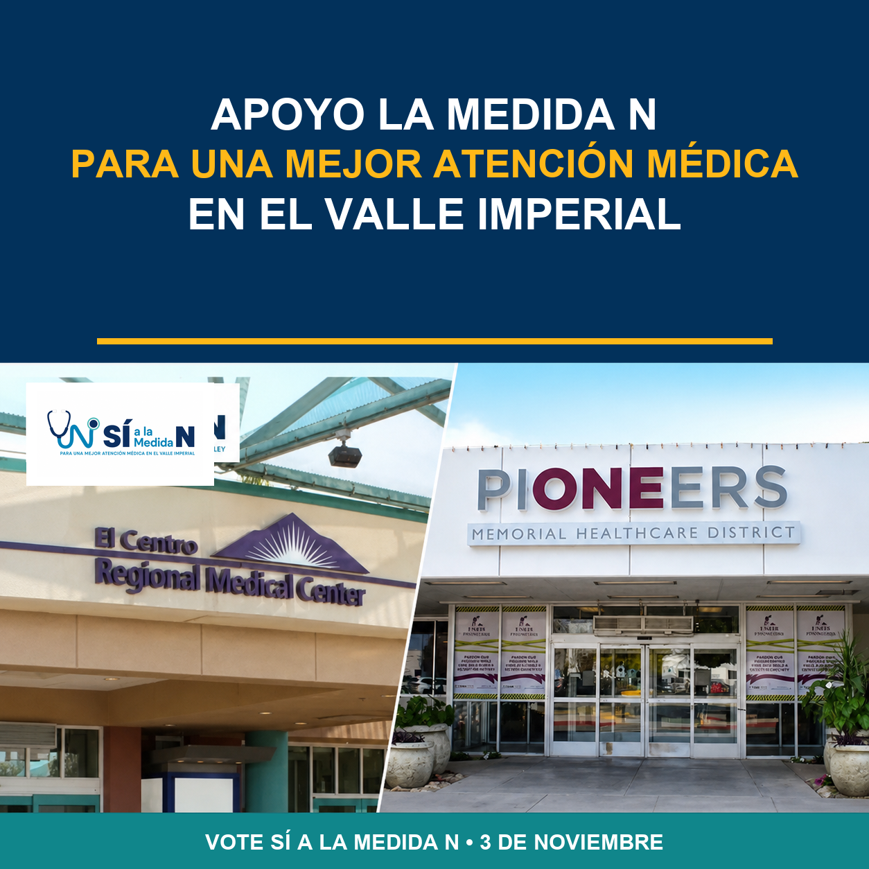 Apoyo la Medida N gráfico de campaña